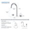 Kibi Circular X 8 Bathroom Sink Widespread Faucet with Drain Assembly KBF1026CH - alternate 10